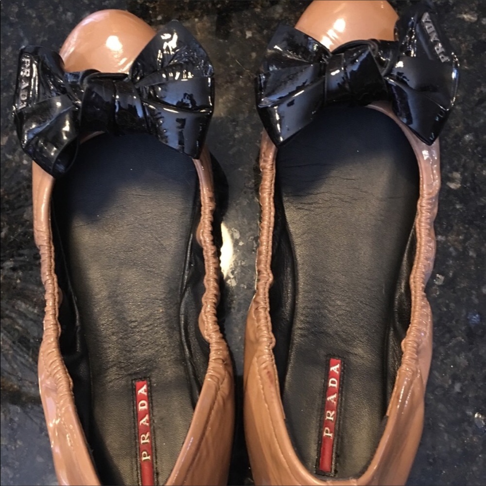 Precious Prada patent flats size 8